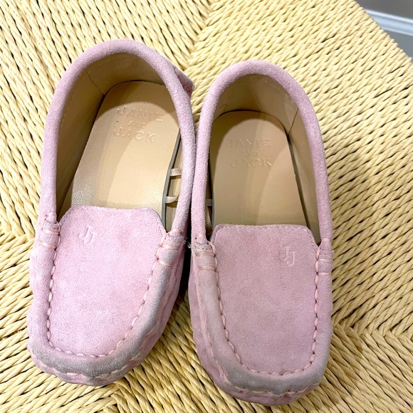Janie and Jack Pink Suede Driving Shoe - Picture 1 of 4